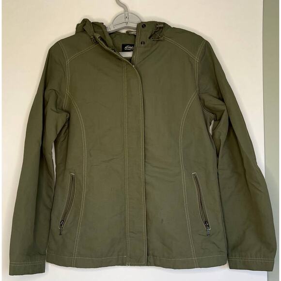 2 for $10 - Eddie Bauer Women's Olive Green Hooded Jacket Size Small - Picture 1 of 14